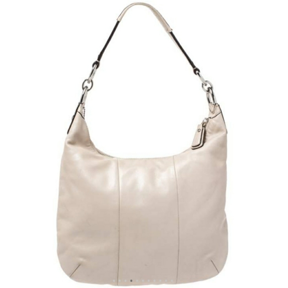 COACH Ivory Kristin Leather Crossbody Hobo Bag - Picture 5 of 11